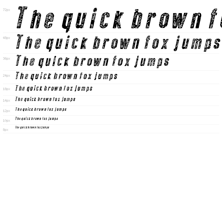 New Press Eroded Bold Italic Waterfall