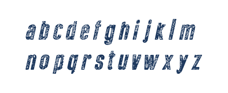 New Press Eroded Bold Italic Lowercase