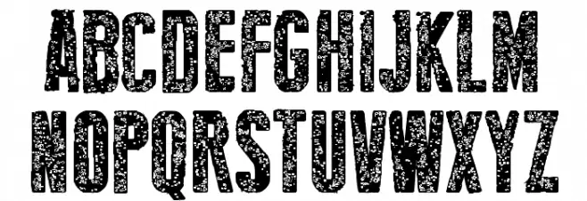 New Press Eroded Bold Schriftart Groß