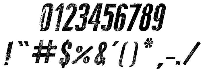 New Press Eroded Italic Italic Font OTHER CHARS