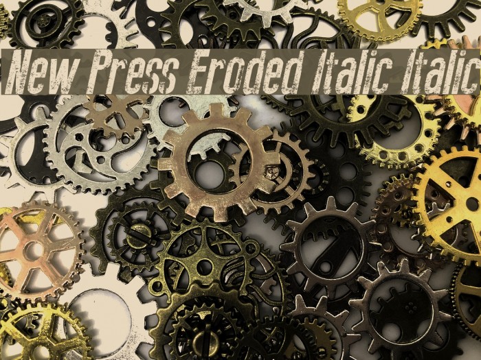 New Press Eroded Italic Italic Font examples