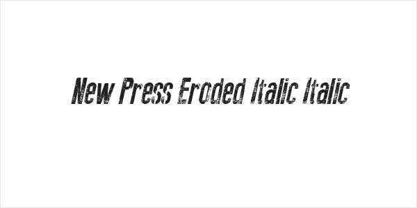 New Press Eroded Italic Italic Logo