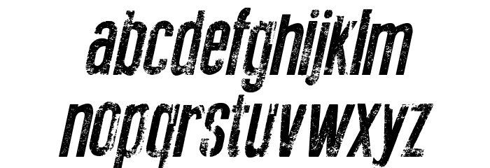 New Press Eroded Italic Italic Font LOWERCASE