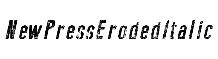 New Press Eroded Italic  لخطوط تنزيل