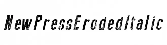 New Press Eroded Italic  नि: शुल्क फ़ॉन्ट्स डाउनलोड