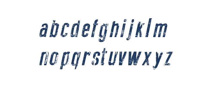 New Press Eroded Italic Lowercase