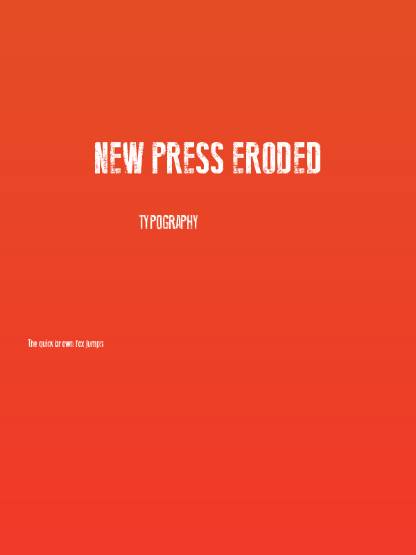 New Press Eroded Poster