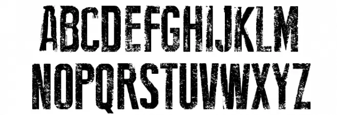 New Press Eroded フォント 大文字