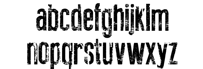 New Press Eroded Font LOWERCASE