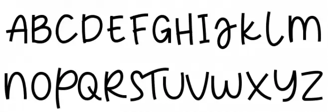 New Rocket Script Caratteri MAIUSCOLE