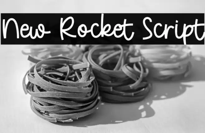 New Rocket Script Caratteri examples
