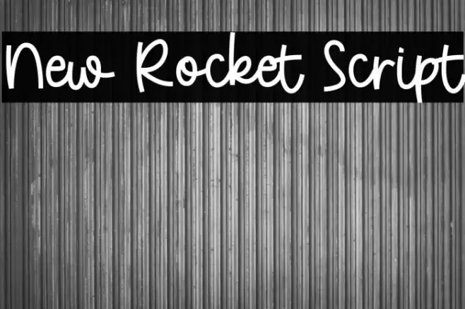 New Rocket Script Caratteri examples