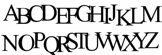 New Romantics Schriftart Groß