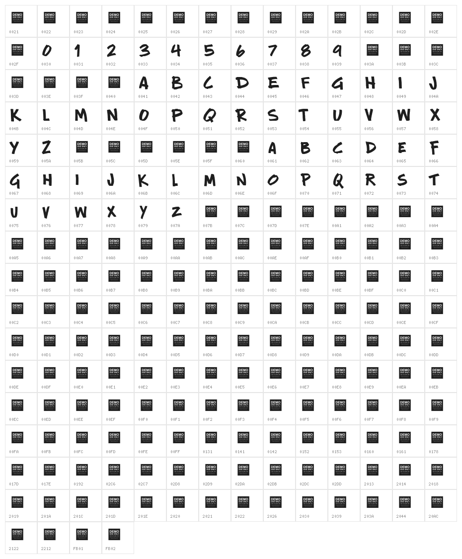 New Rules Character Map