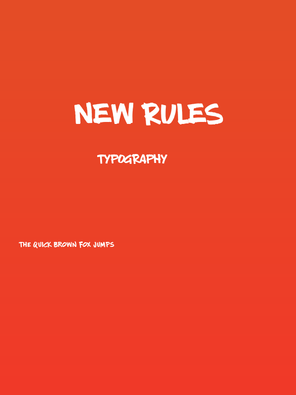 New Rules Poster
