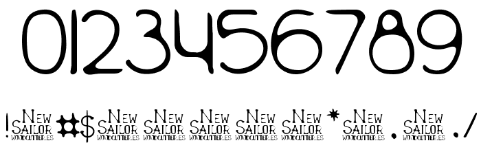 New Sailor Font OTHER CHARS