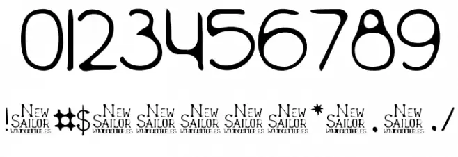 New Sailor Font OTHER CHARS