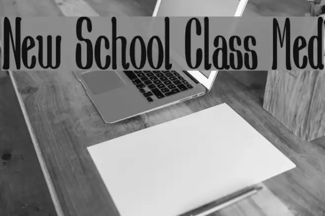 New School Class Med Font examples