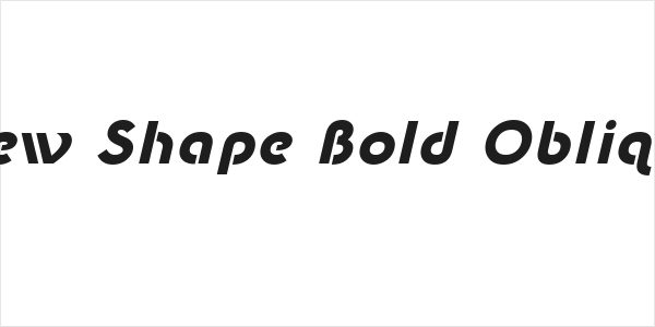 New Shape Bold Oblique Logo