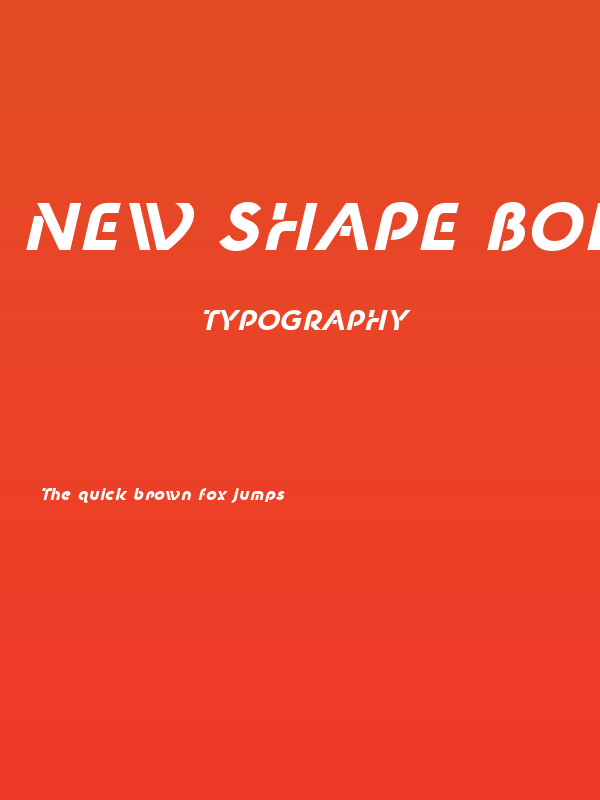 New Shape Bold Oblique Poster
