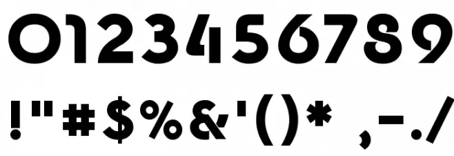 New Shape Bold Font OTHER CHARS