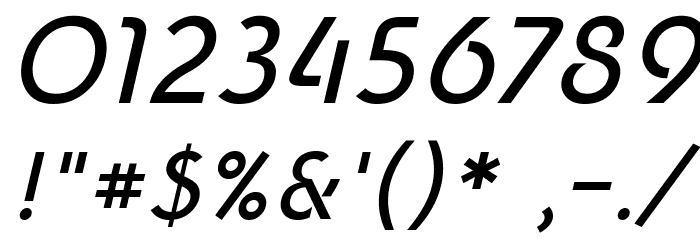 New Shape Oblique Font OTHER CHARS