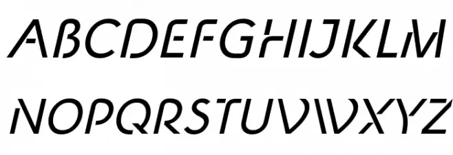 New Shape Oblique Schriftart Groß