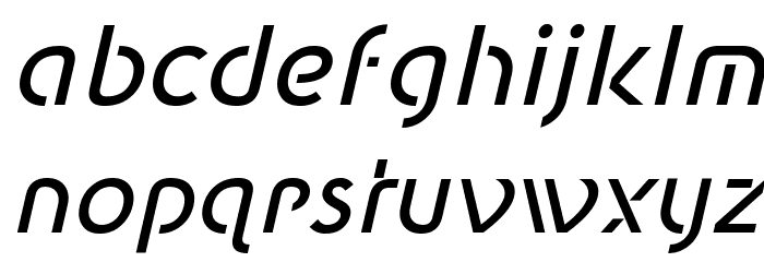 New Shape Oblique Font LOWERCASE