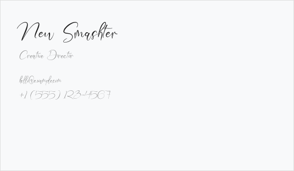 New Smashter Business Card