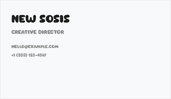 New Sosis Business Card