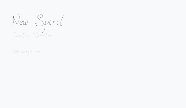 New Spirit Business Card