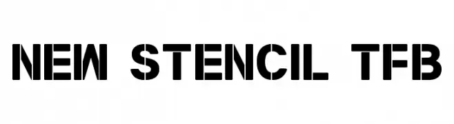 New Stencil tfb  Frei Schriftart Herunterladen