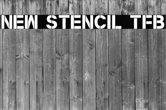 New Stencil tfb Font examples