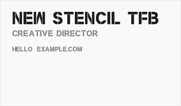 New Stencil tfb Business Card