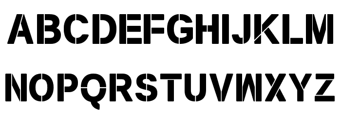 New Stencil tfb Font LOWERCASE