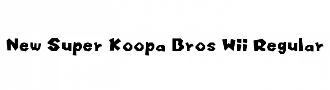 New Super Koopa Bros Wii Regular  Free Fonts Download