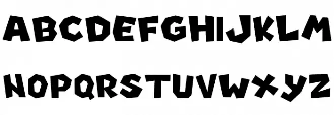 New Super Mario Font U Caratteri MAIUSCOLE