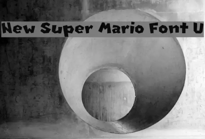 New Super Mario Font U Font examples