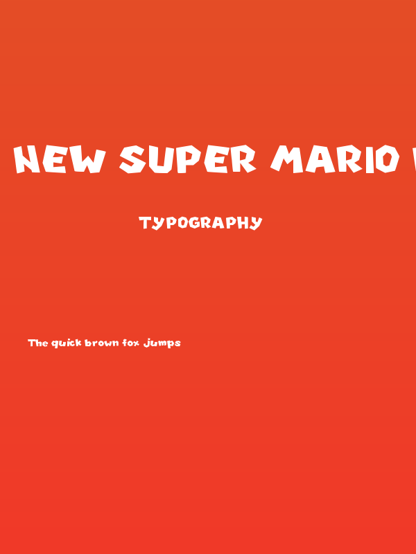 New Super Mario Font U Poster