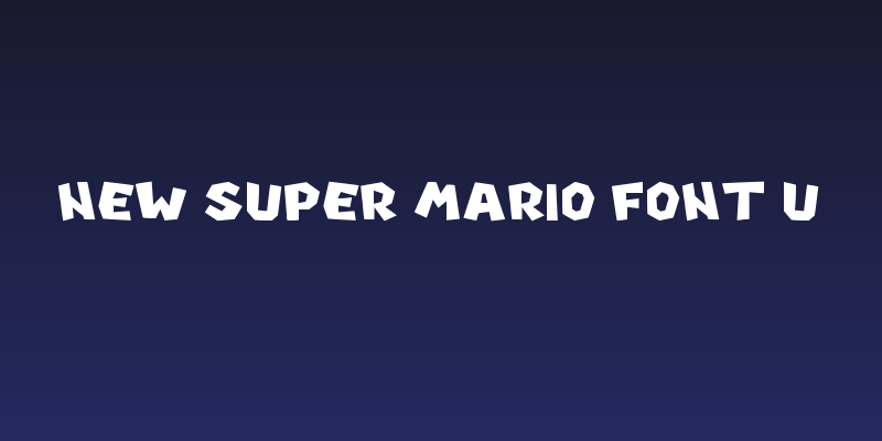 New Super Mario Font U Social Header
