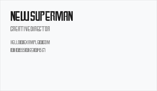 New SuperMan Business Card