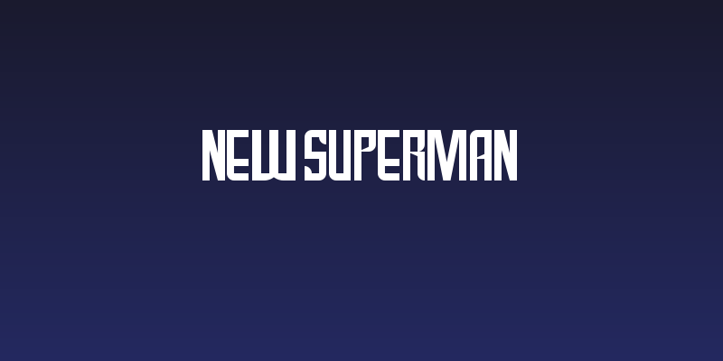 New SuperMan Social Header