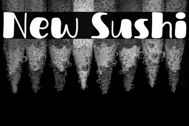 New Sushi Font examples