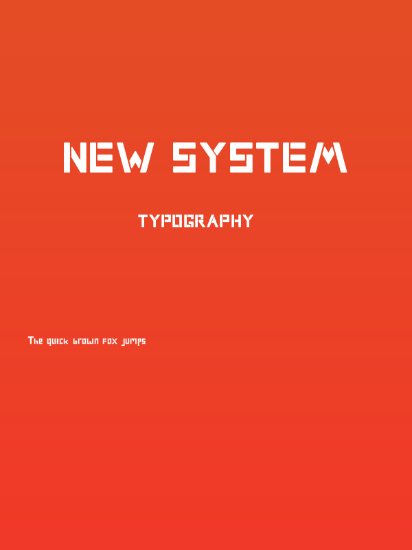 New System Poster