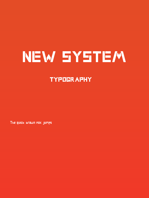 New System Poster