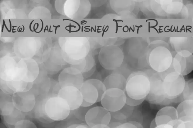 New Walt Disney Font Regular Font examples