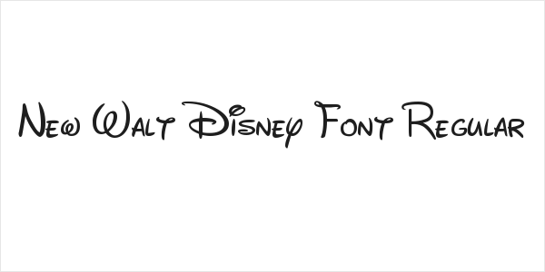New Walt Disney Font Regular Logo