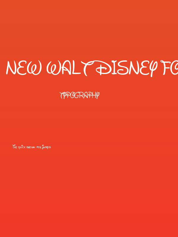 New Walt Disney Font Regular Poster