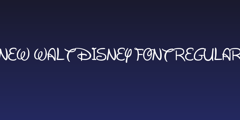 New Walt Disney Font Regular Social Header