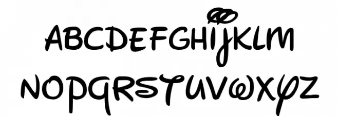 New Walt Disney Font Regular Schriftart Kleinbuchstaben